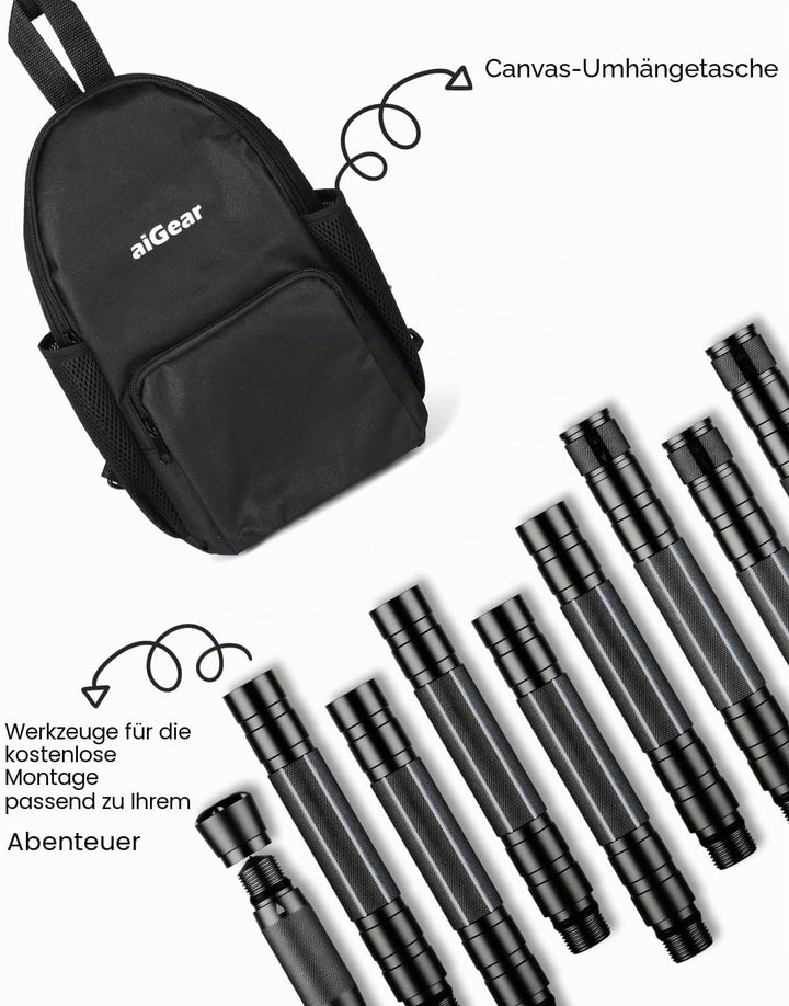 aiGear Taktischestöcke/Wanderstöcke | Upgraded Aluminium Taktische Pole Taktischer Stock | Outdoor 5