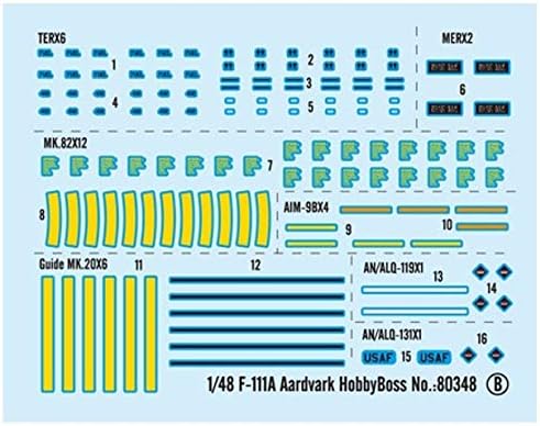 Hobby Boss 80348 Modellbausatz F-111A Aardvark, Grau
