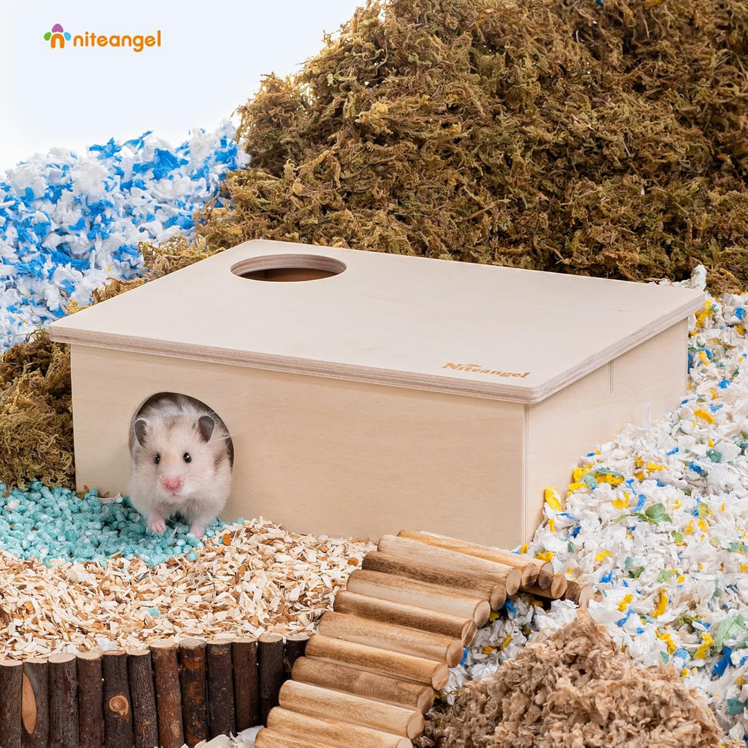 Niteangel Birkenkammer-Labyrinth-Hamsterversteck – kleine Haustiere, Waldhaus, Lebensräume, Dekorati