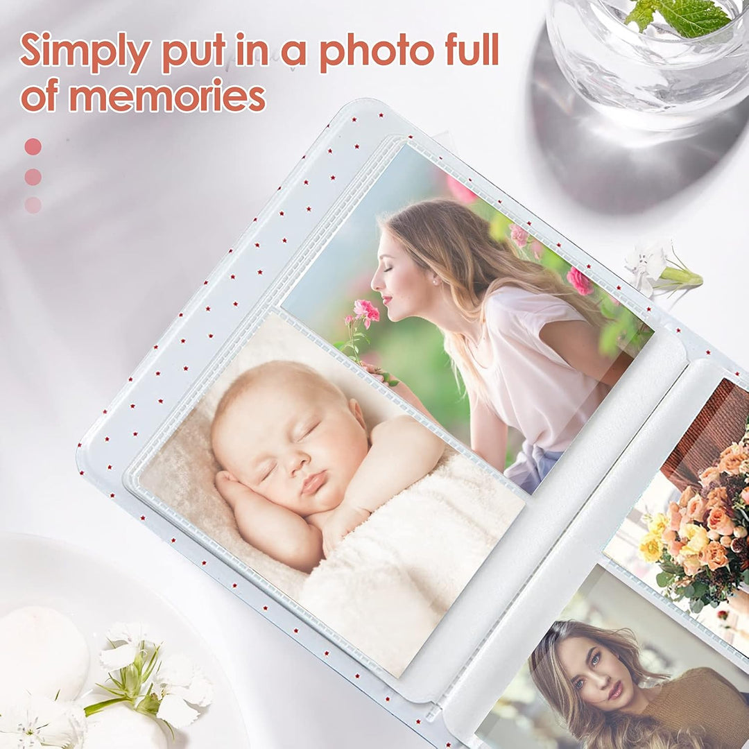 Fotoalbum mit 64 Taschen für Fujifilm Instax Mini 7s, 8, 8+, 9, 25, 50s, 70, 90, 5 x 7,6 cm, Fotobuc