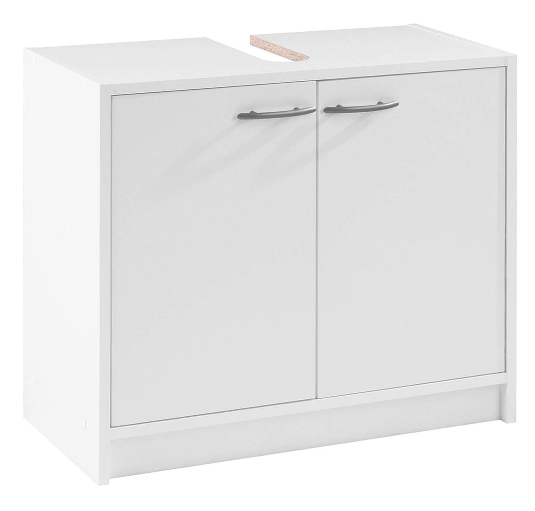 Waschbeckenunterschrank Waschtischunterschrank Badezimmerschrank | Weiss matt | 2 Türen | BxHxT: 63x