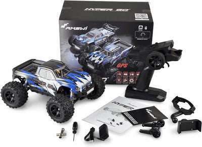 Amewi 22602 Hyper GO Monstertruck Brushed 40km/h 4WD mit GPS 1:16 RTR blau