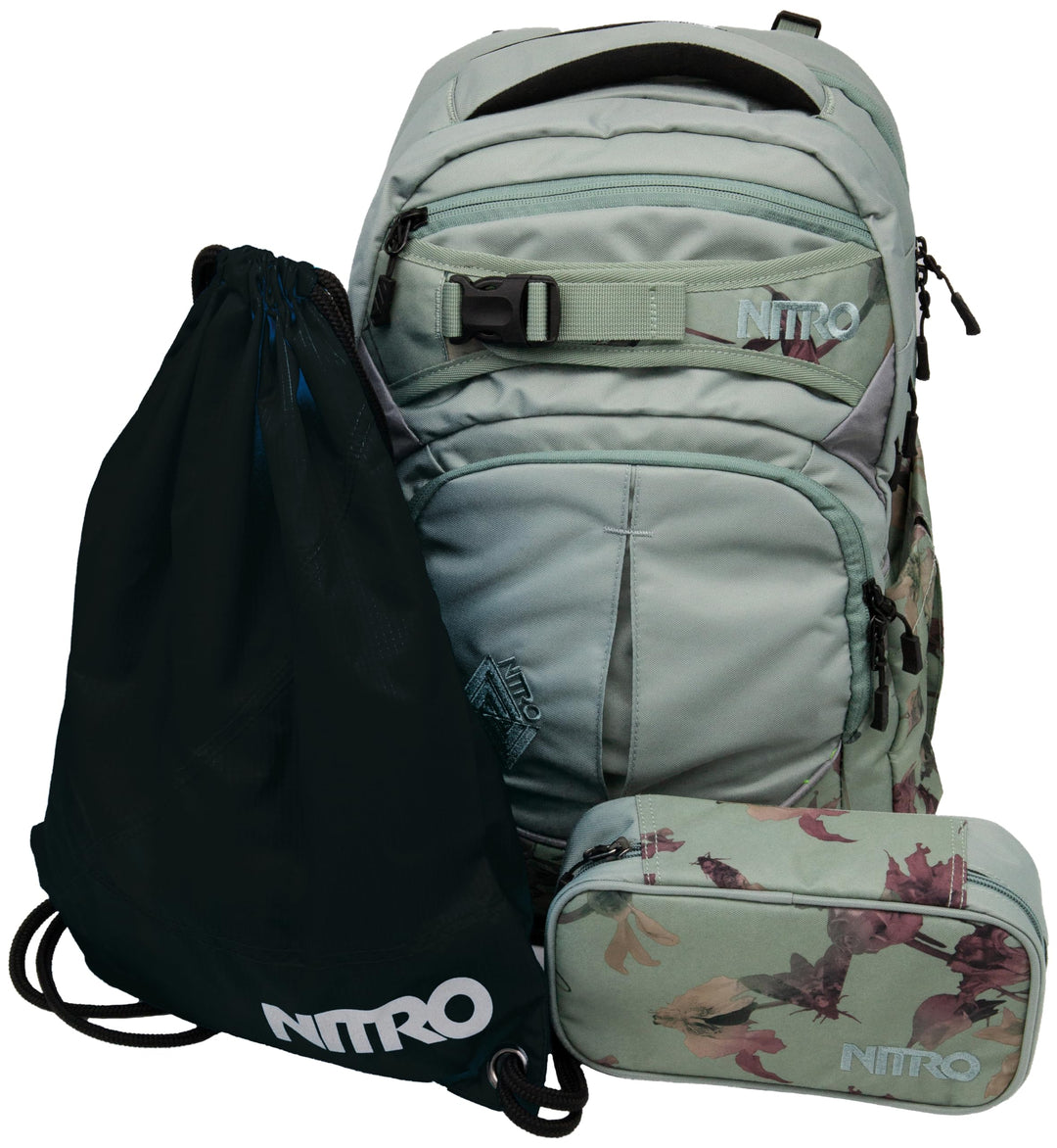 Nitro Superhero, Schulrucksackset, Rucksack, Backpack, abnehmbarer Hüftgurt, robuste Bodenplatte, Th