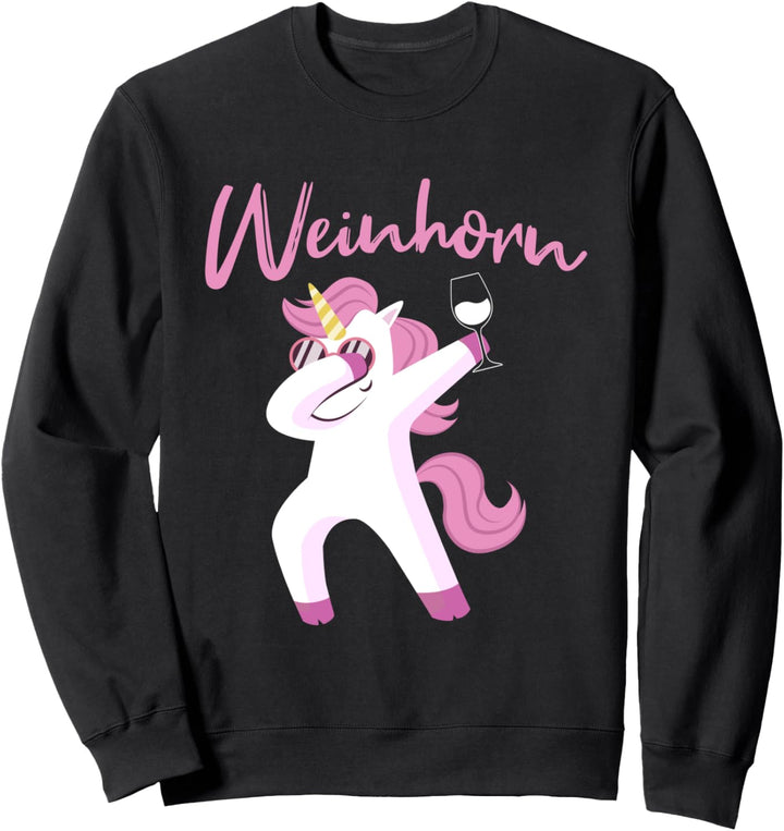 Weinhorn - Lustiges Wein Sweatshirt