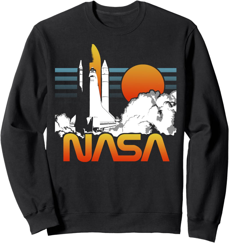 NASA Dark Rocket Launch Logo Sweatshirt