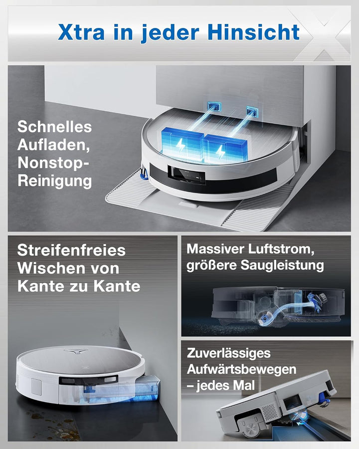 ECOVACS DEEBOT X11 PRO Omni Saugroboter mit Wischfunktion, ultraschneller PowerBoost, 19.500 Pa Blas