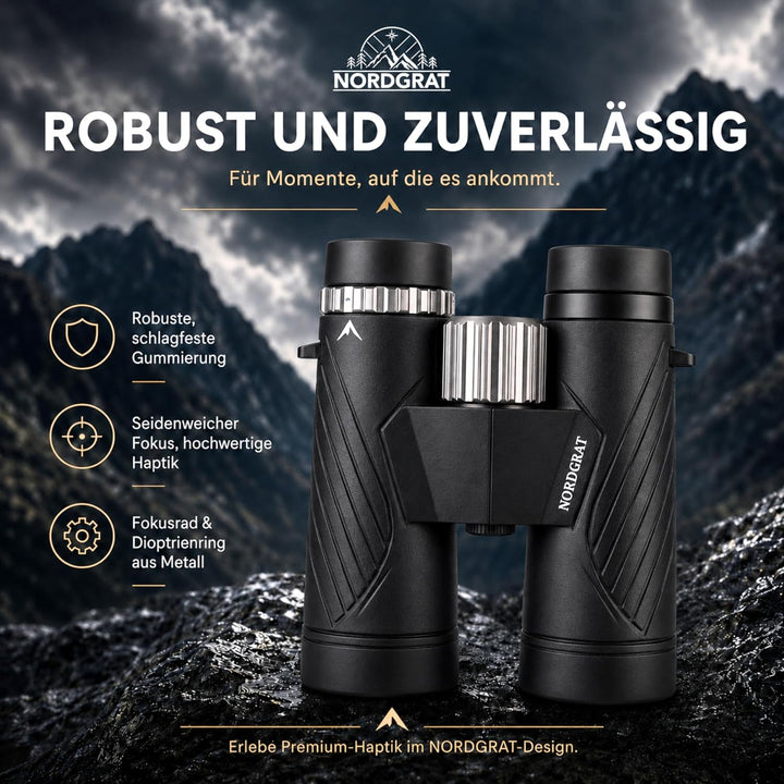 Fernglas 10x42 für Erwachsene – IPX7 wasserdicht, BAK-4-HD-Prisma, FMC-Linsen, phasenkorrigiert, für
