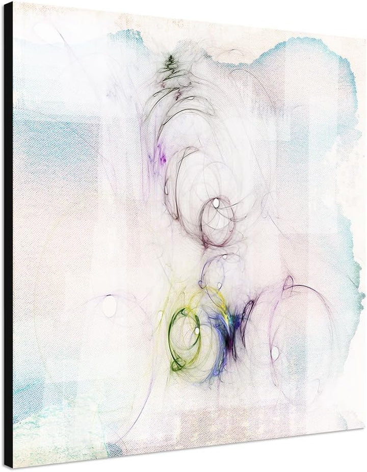 Paul Sinus Art Der Sommerfang - Abstrakt369_60x60cm Bild auf Leinwand Abstraktes Motiv quadratisches