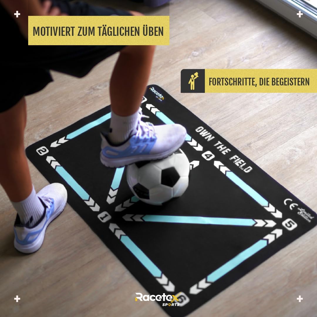 Fussballmatte Training Kinder 90x60 cm – Rutschfeste und Langlebige Fussballmatte – Die Kickmatte fü