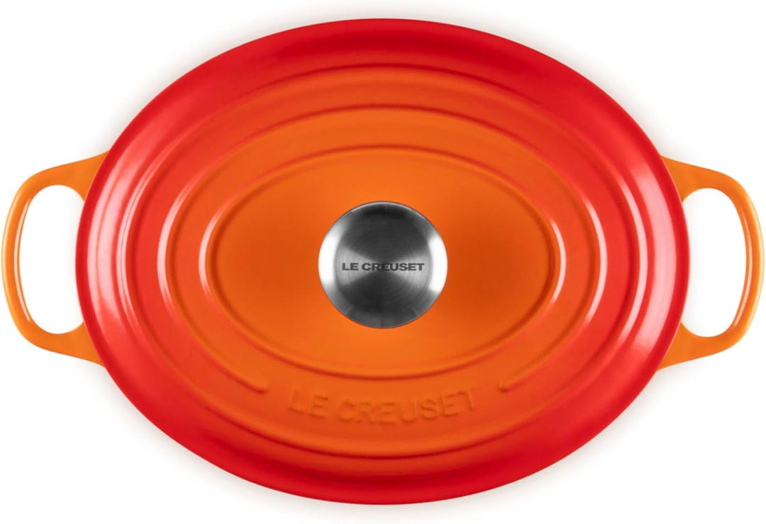 Le Creuset Signature Gusseisen-Bräter mit Deckel, Ø 27 cm, Oval, Für alle Herdarten und Induktion ge