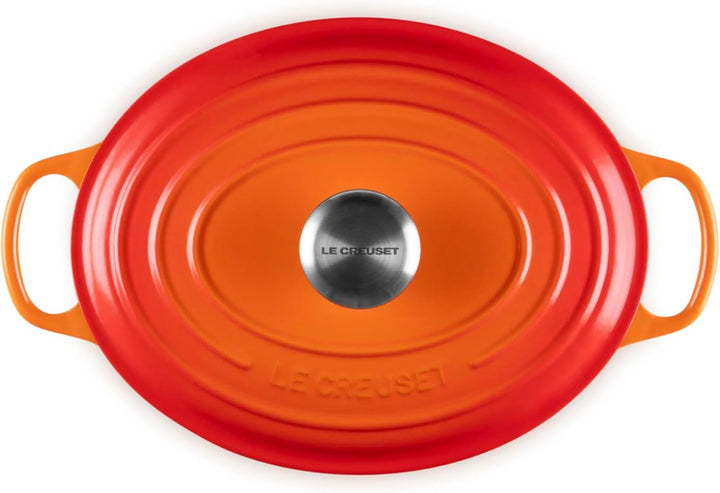 Le Creuset Signature Gusseisen-Bräter mit Deckel, Ø 27 cm, Oval, Für alle Herdarten und Induktion ge