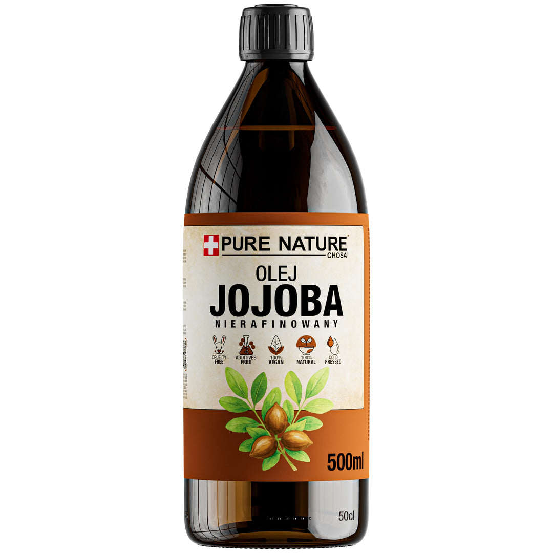 CHOSA Jojobaöl Bio Kaltgepresst Unraffiniert 100% Reines 500 ml | Jojoba Öl Haare, Haut, Gesicht, Kö