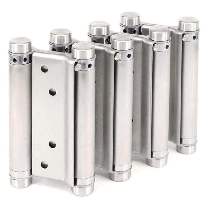 2 Paar Café-Türscharniere, doppelte Aktion, Federscharnier, Edelstahl, selbstschliessend (10,2 cm) 4