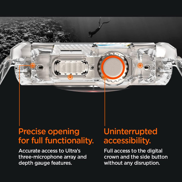 Spigen Rugged Armor Pro Hülle mit Band für Apple Watch Ultra 3/2/1 49mm | TPU-Unibody-Hülle mit Armb