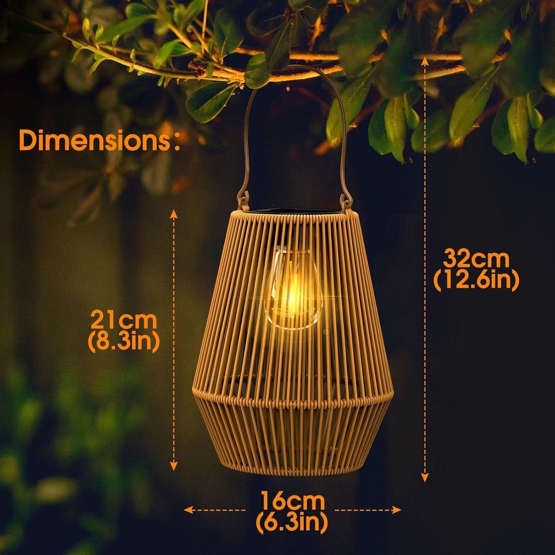 KagoLing Solar Laternen für Aussen, 4 Stücke Solarlampen für Draussen im Böhmischen Stil mit LED-Glü