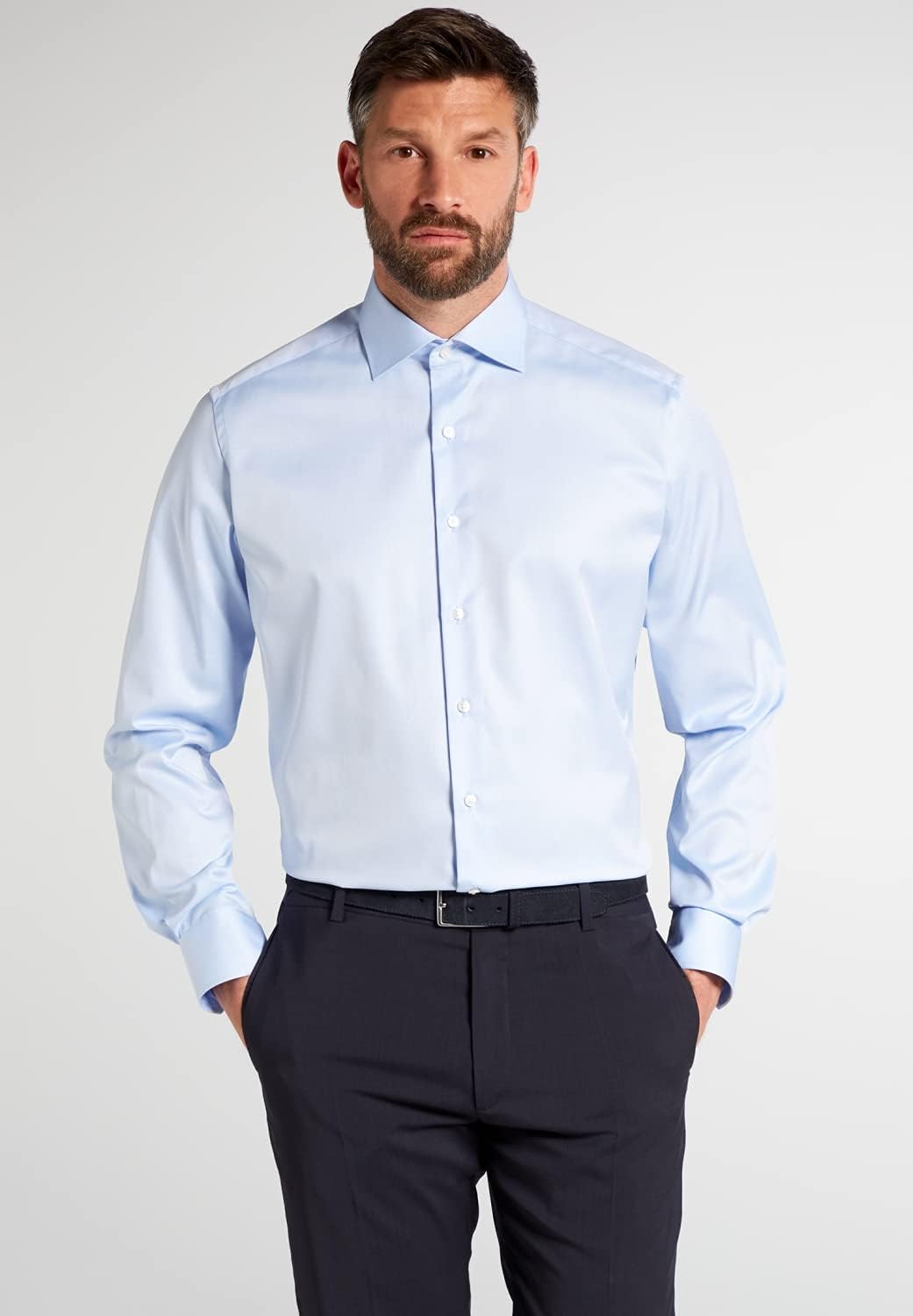 ETERNA Herren Cover Shirt MODERN FIT 41 Hellblau, 41 Hellblau