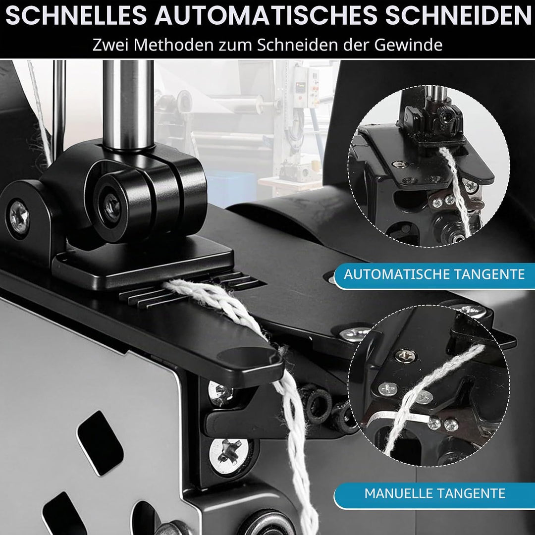 Elektrische Sacknähmaschine,Tragbare Akku Taschennähmaschine mit 2 Batterie, Stichlänge: 7–11mm, Näh