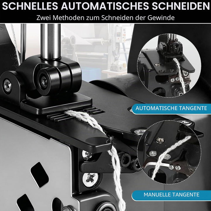 Elektrische Sacknähmaschine,Tragbare Akku Taschennähmaschine mit 2 Batterie, Stichlänge: 7–11mm, Näh