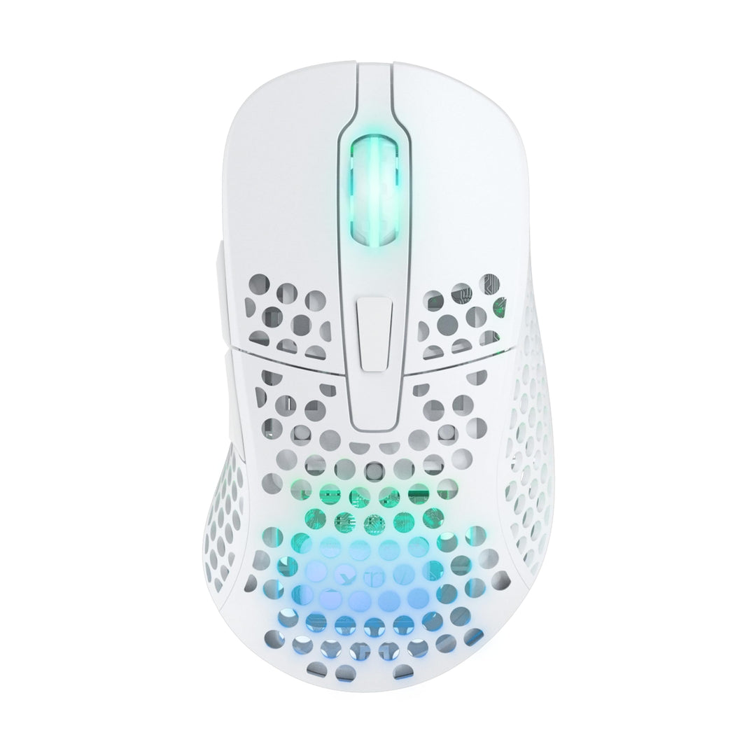 Xtrfy M4 Kabellose ultraleichte Gaming-Maus, RGB, verstellbare Form, 2,4 GHz, verzögerungsfrei, kabe