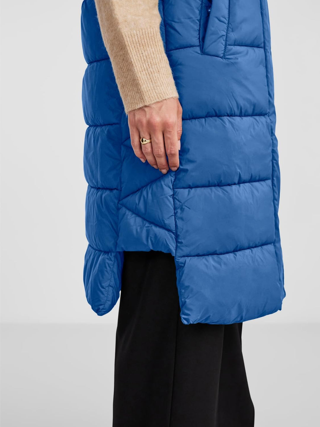 YAS Damen Yasliro Padded Vest S. Noos Weste, Federal Blue