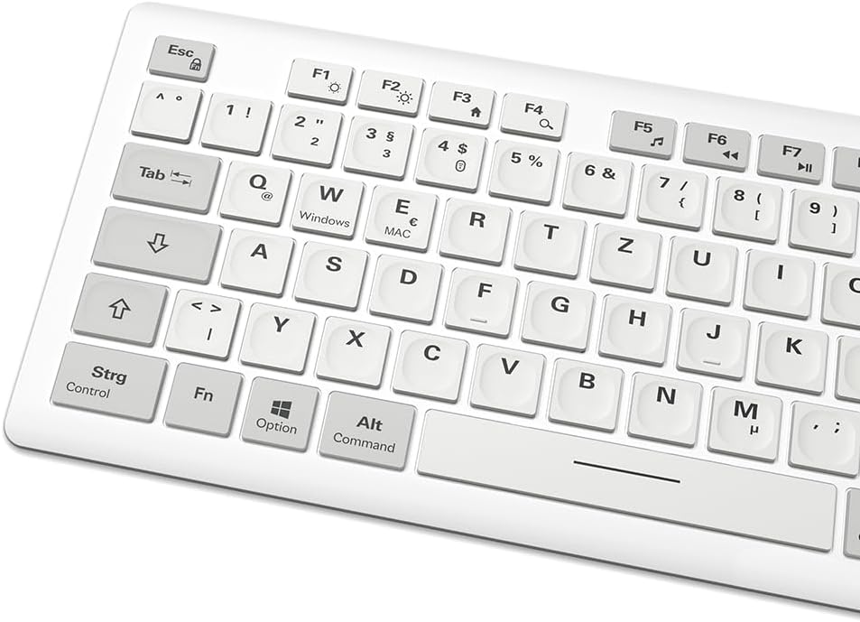 Sharkoon OfficePal K30W, Weiss, Drahtlose Tastatur