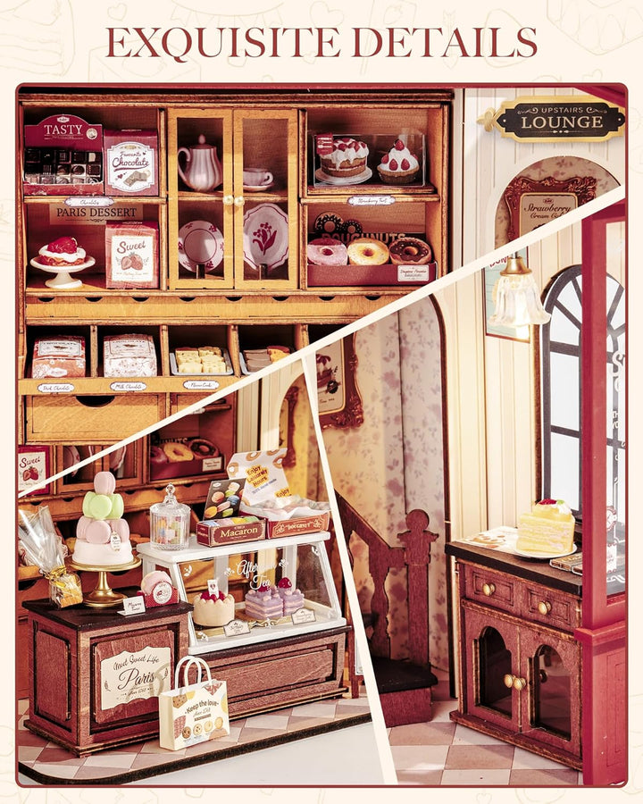 Rolife DIY Miniatur Haus Kit für Erwachsene Honig Dessert Gespräch Modellbausätze Miniaturpuppenhaus