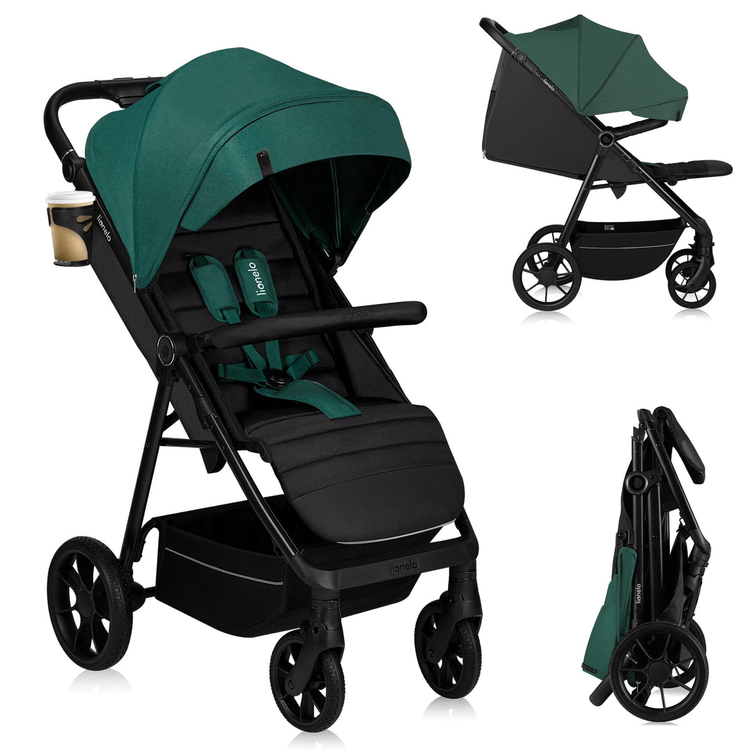 LIONELO MIRA Buggy bis zu 22 kg von 6 Monaten bis 4 Jahren Schwenkbare 360° Räder Volle Stossdämpfun
