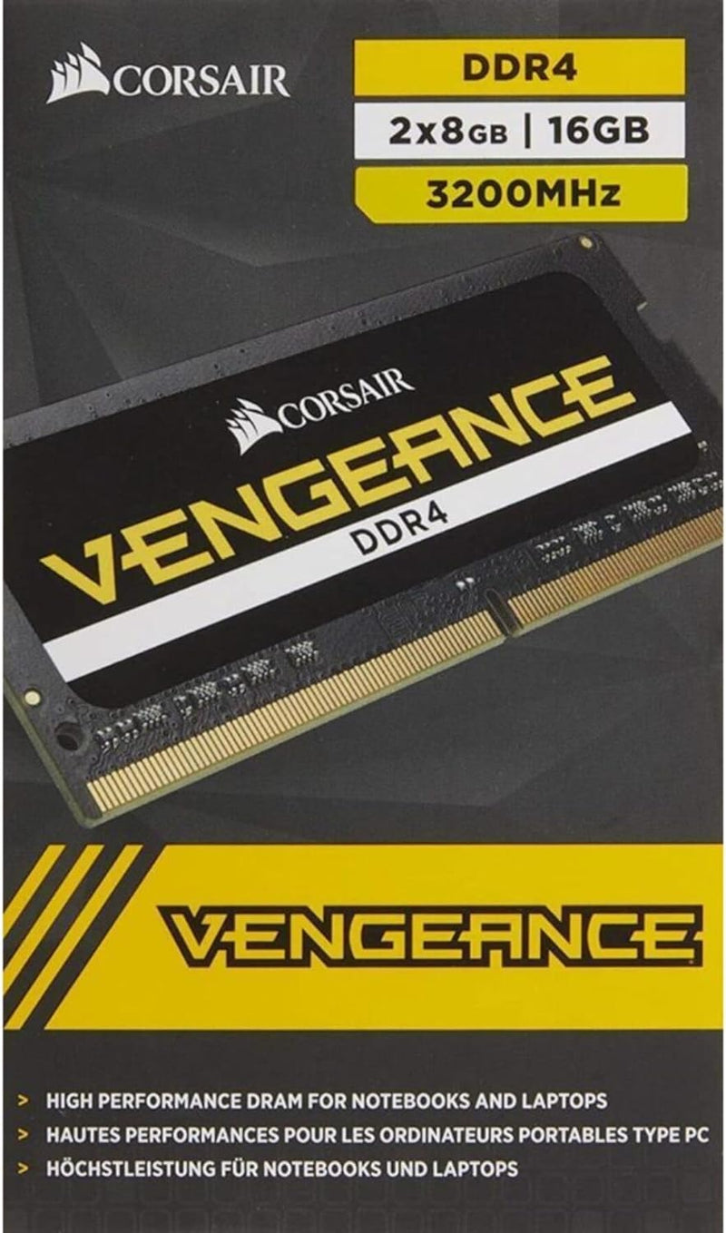 Corsair Vengeance SODIMM 16GB (2x8GB) DDR4 3200MHz CL22 Speicher für Laptop/Notebooks (Unterstützung