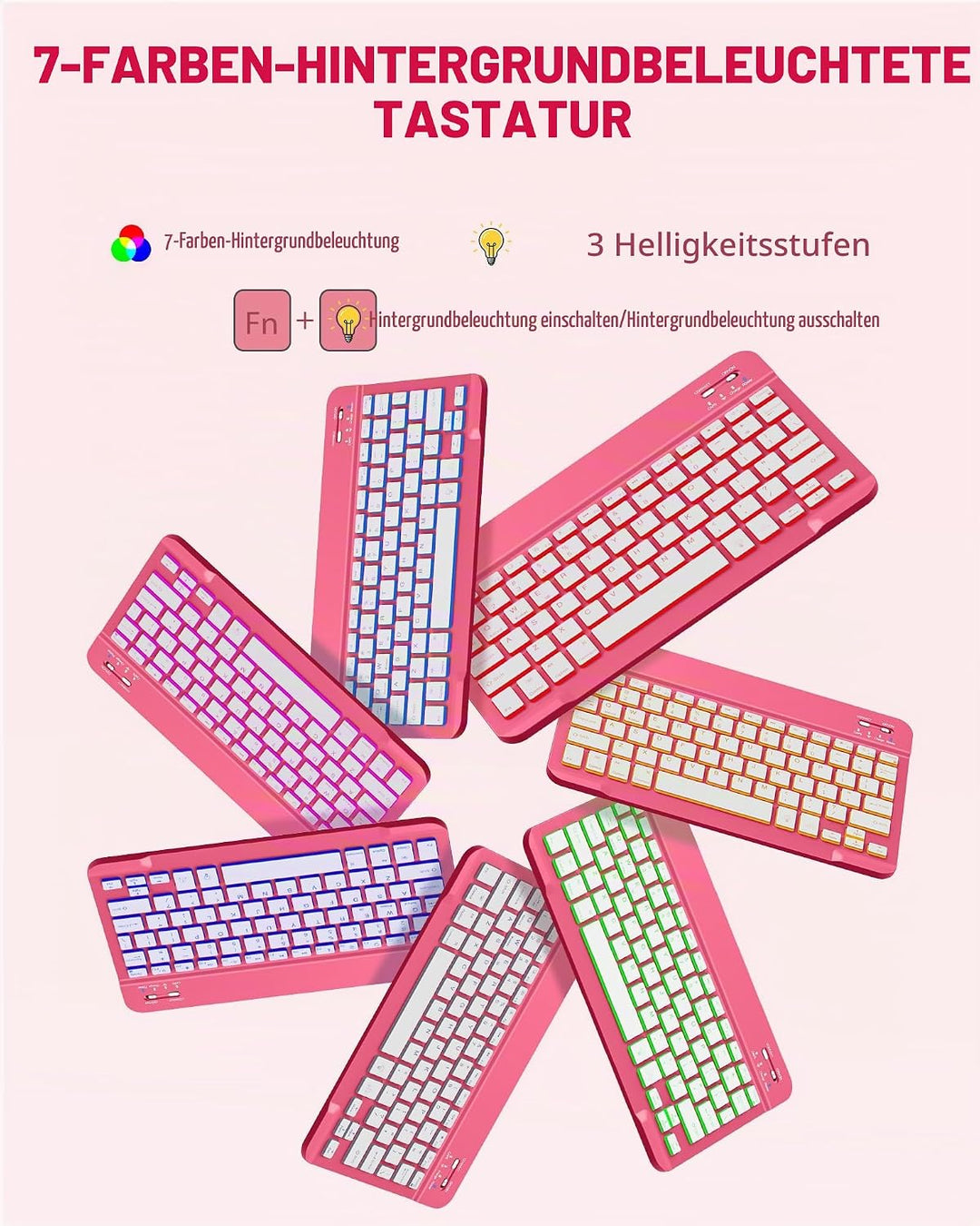 MoKo Tastatur Hülle für iPad 10th Generation 2022, iPad 10,9 Zoll, Multi-Winkel Magnetische Tablet H
