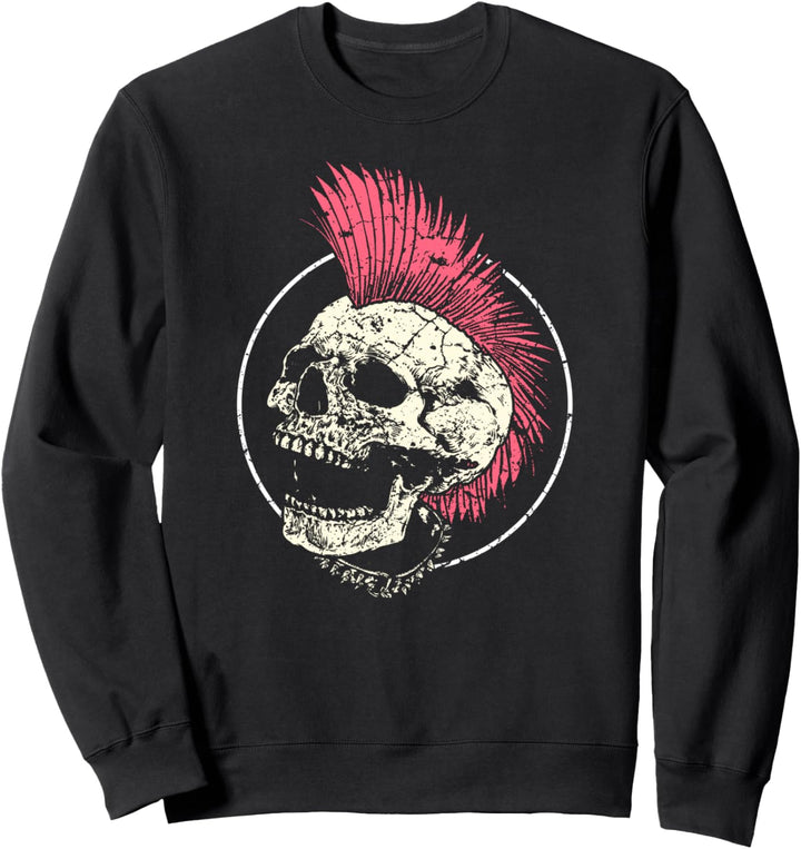 Punk Musik Retro Punker Rock Konzert Sweatshirt