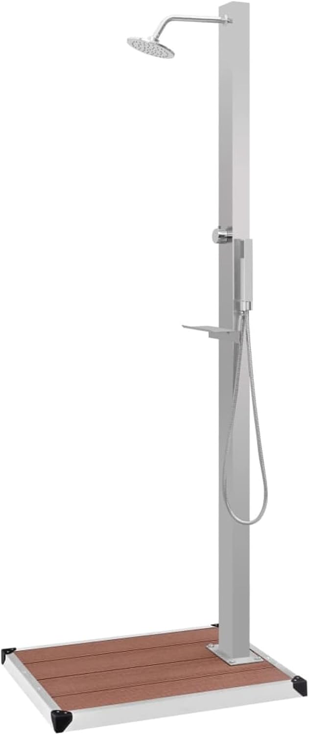 MOONAIRY Gartendusche mit Bodenelement, Dusche Für Garten, Outdoor Shower, Aussen Dusche, Garten Dus