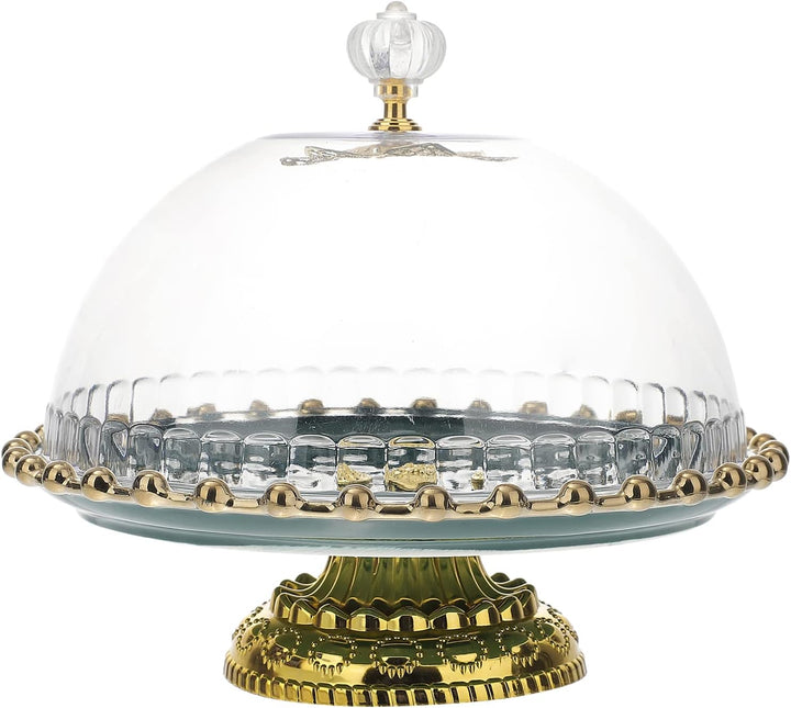 YARNOW Kuchenständer Glasglocke Kuchenglocke Tortenhaube Käseglocke Keramik Käseplatte Dome Fliegenh