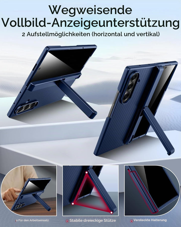 Miimall Kompatibel mit Samsung Galaxy Z Fold 7 Hülle mit Displayschutz Privacy, Hart PC rutschfest K