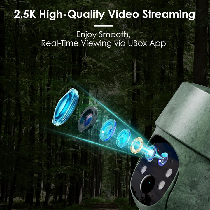 WOLFANG 4G LTE Wildkamera, Überwachungskamera mit Handyübertragung App Wildkamera Solar mit SIM Kart