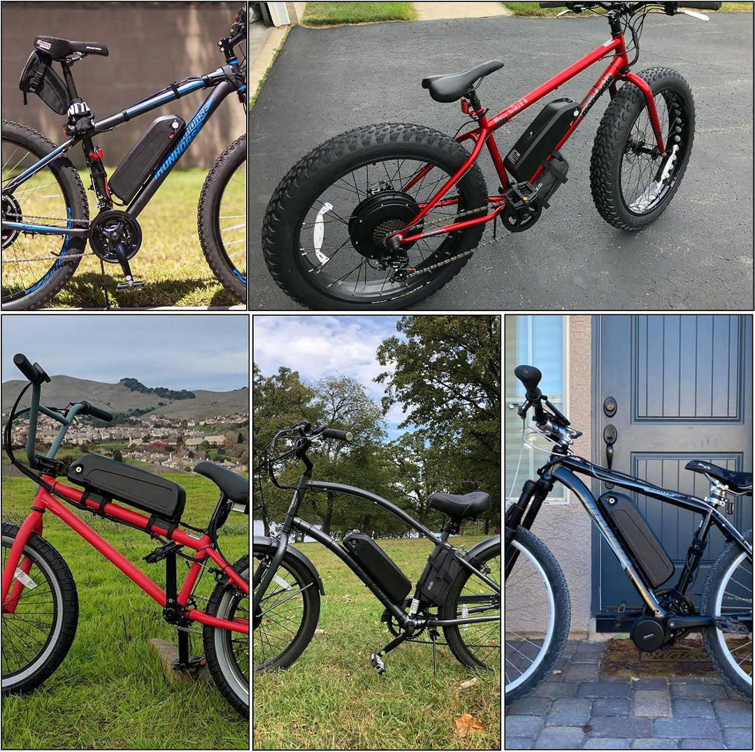 Yasco 48v 13ah Ebike Akku Elektro Fahrrad Batterie Lithium Ionen Fahrrad Batterie mit Ladegerät, eBi