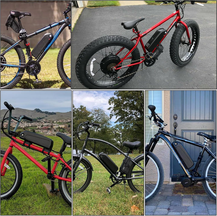 Yasco 48v 13ah Ebike Akku Elektro Fahrrad Batterie Lithium Ionen Fahrrad Batterie mit Ladegerät, eBi