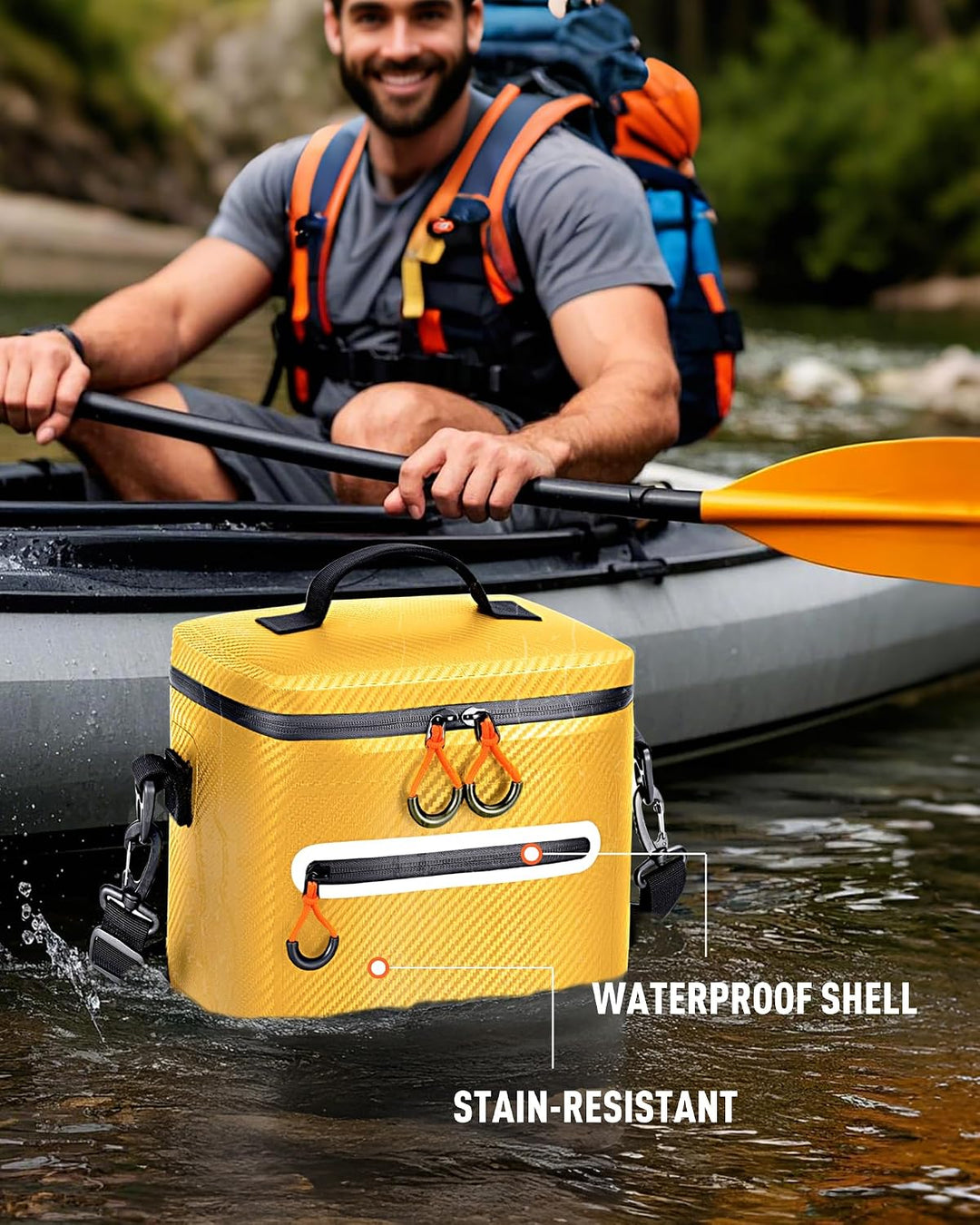 Lekesky 12/20L Verstärkter Isolierter Kühltasche – Tragbarer Kühltasche, Wasserdichter & Undichtheit