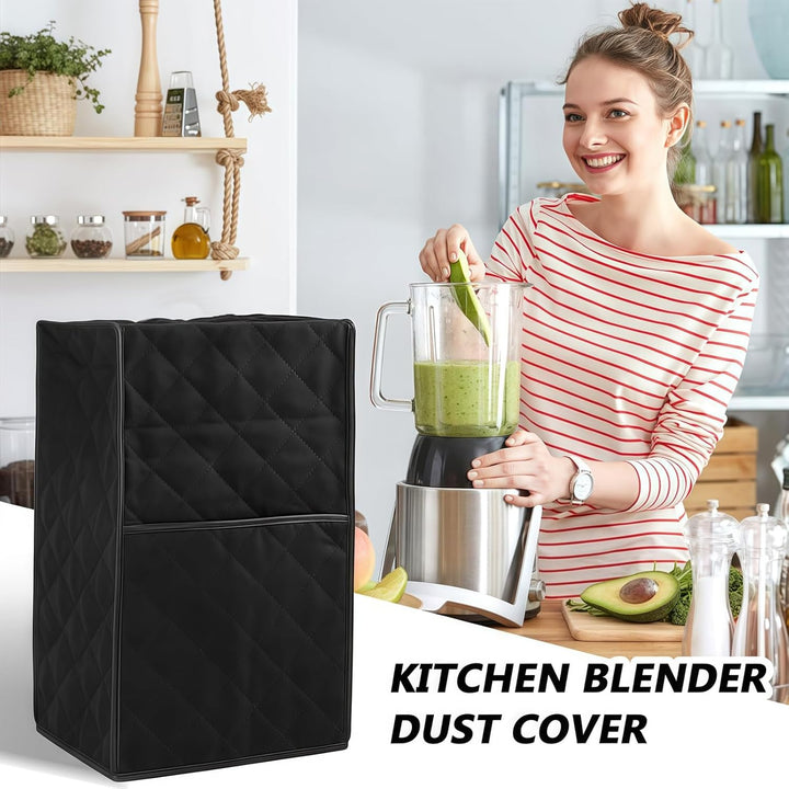 Küchenmixer-Staubschutz, Küchenmixer-Abdeckung mit Zubehörtasche, gesteppter Stoff, Mixer-Schutzhüll