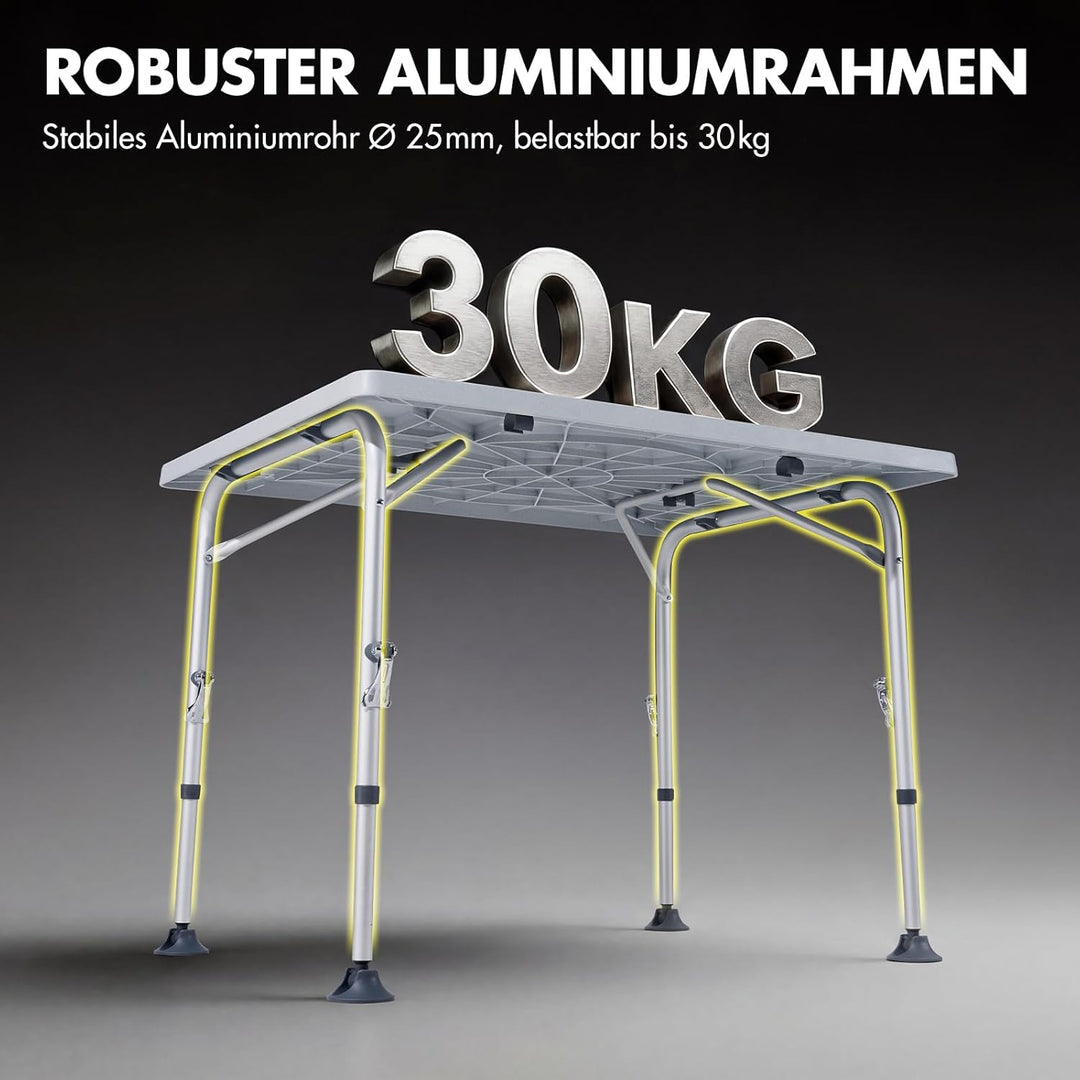 Westfield Outdoors Smart Star, Campingtisch Klappbar Höhenverstellbar Falttisch Wetterfeste Robuste