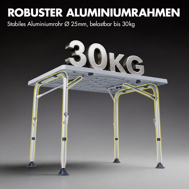 Westfield Outdoors Smart Star, Campingtisch Klappbar Höhenverstellbar Falttisch Wetterfeste Robuste