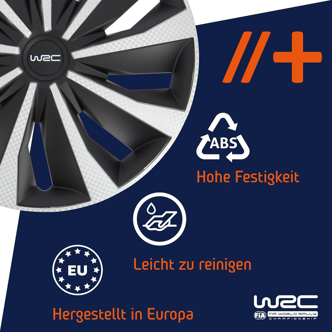 WRC Box Radkappen 15" Carbon Style 15 Pouces, 15 Pouces