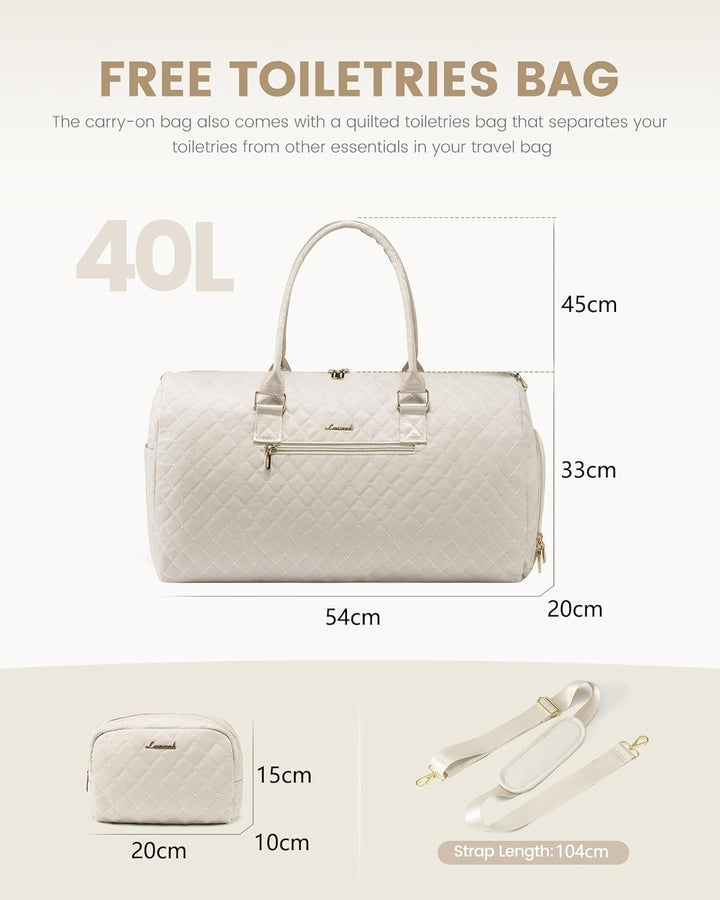 LOVEVOOK Reisetasche Sporttasche Damen, Weekender Travel Bag Kliniktasche Geburt mit Kulturtasche, S