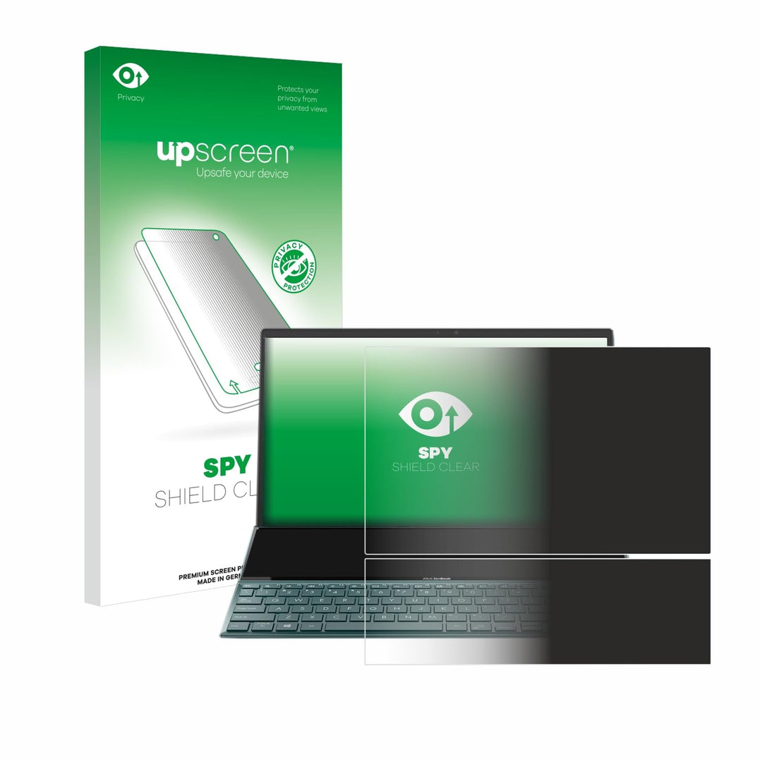 upscreen Anti-Spy Blickschutzfolie für ASUS ZenBook Duo 14 UX482 Privacy Screen Displayschutz-Folie