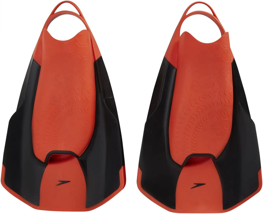 Speedo Unisex Erwachsene Fastskin Kickfin Kick Fin 11-12 Schwarz/Siren Rot, 11-12 Schwarz/Siren Rot