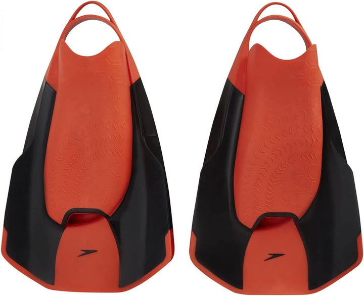 Speedo Unisex Erwachsene Fastskin Kickfin Kick Fin 11-12 Schwarz/Siren Rot, 11-12 Schwarz/Siren Rot