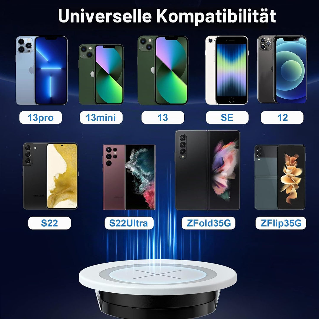 Wireless Charger, JE Make IT Simple Fast Kabelloses Ladegerät Induktive Ladestation Einbau von Furni