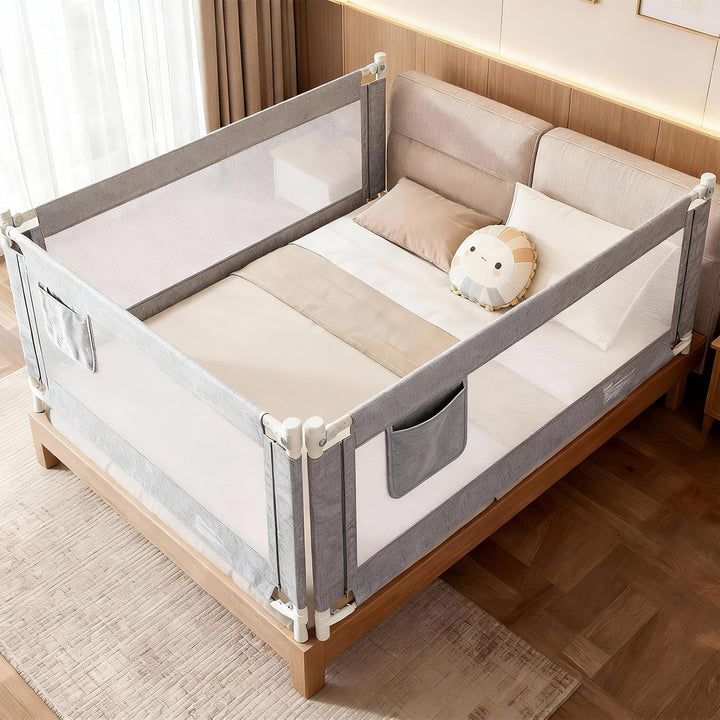 Rausfallschutz Boxspringbett,Rausfallschutz Bett 150cm,Bettschutzgitter für Babys und Kinder,Bettgit