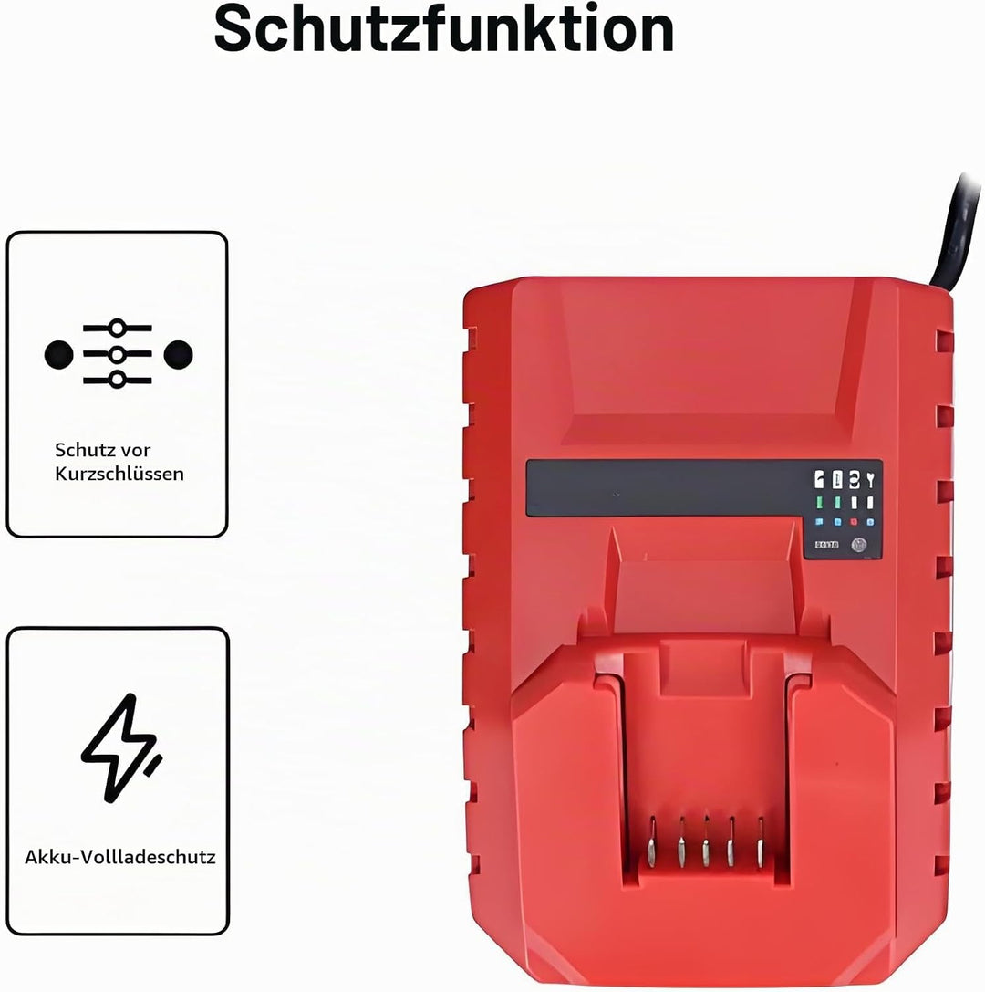 Akkuladegerät 100‑240V Akkuladegerät Tragbares Ersatzladegerät Elektrowerkzeugzubehör für Hilti 12V