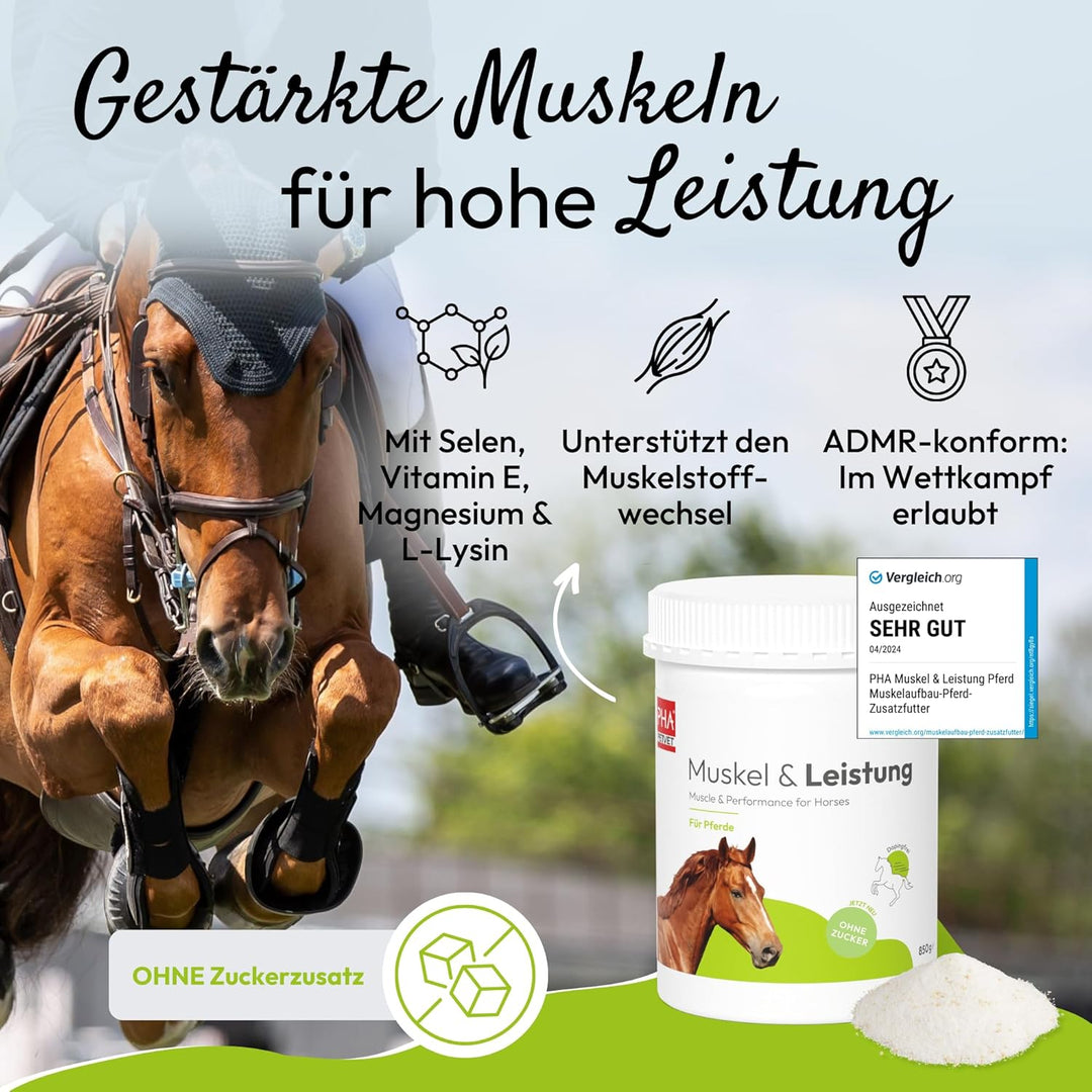 PHA Muskel &amp; Leistung Pferd, Ergänzungsfutter zur Unterstützung von Muskelaufbau und Leistungsfähigk