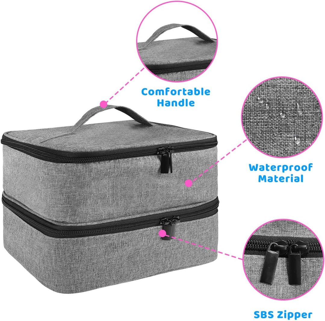 Nagellack Organizer Tasche, Doppelschicht Nagellack Aufbewahrung Box, Organizer Koffer für Nageldesi